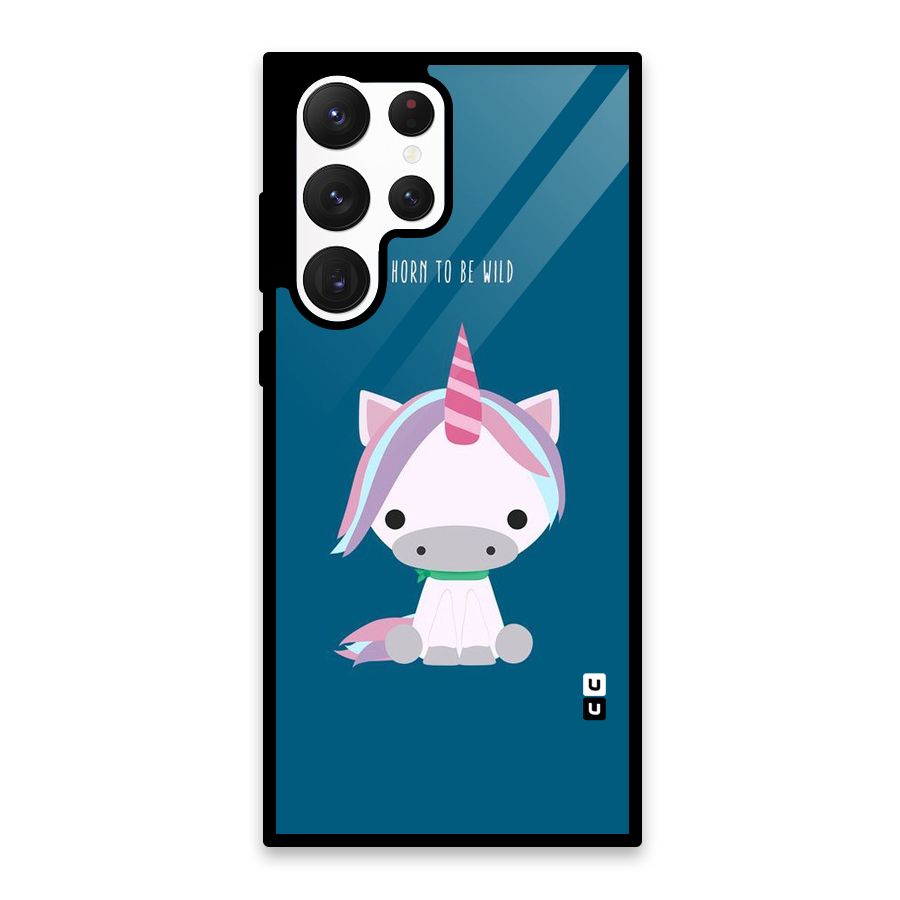 Born Wild Unicorn Glass Back Case for Galaxy S22 Ultra 5G