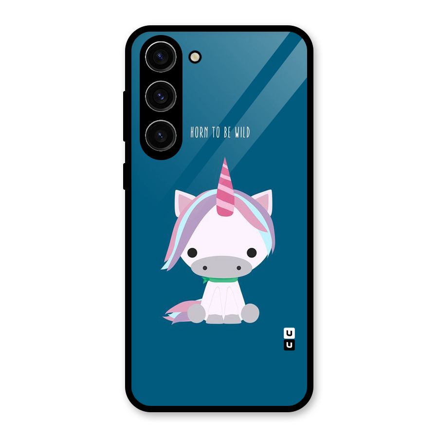 Born Wild Unicorn Glass Back Case for Galaxy S23 Plus