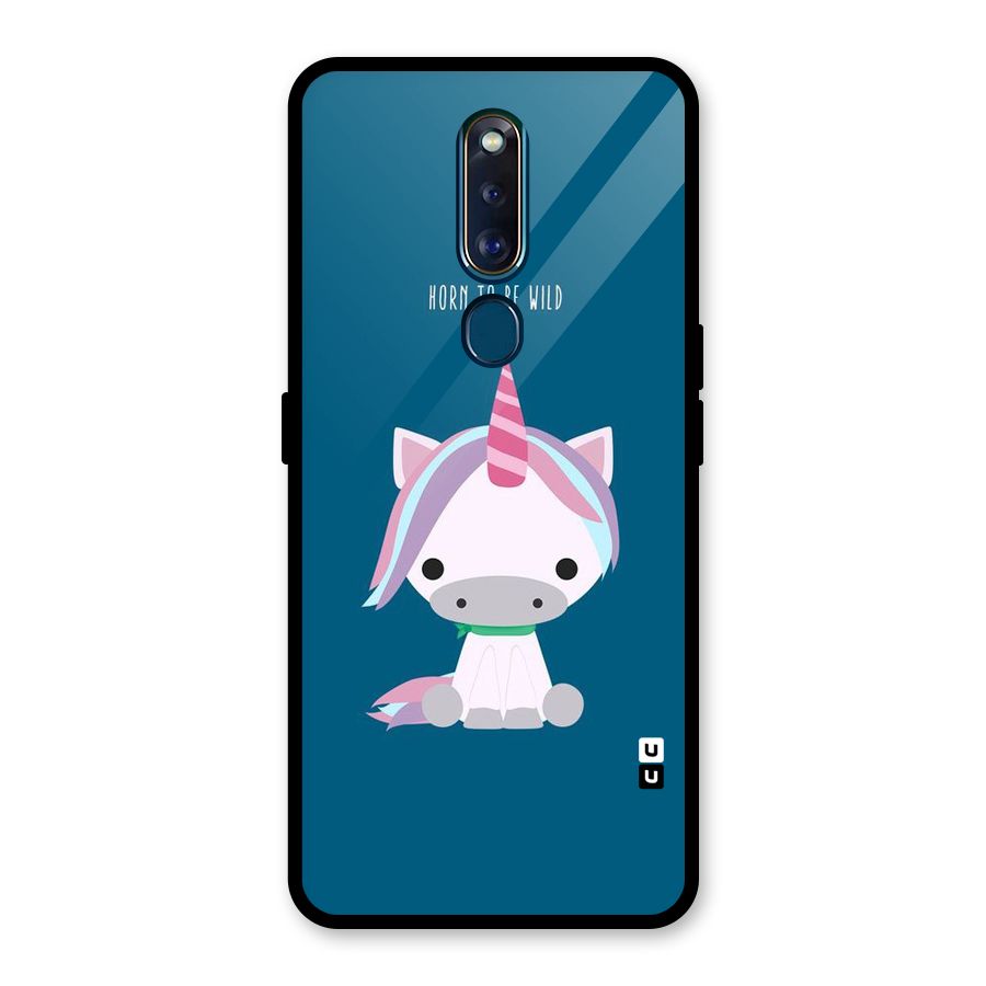 Born Wild Unicorn Glass Back Case for Oppo F11 Pro