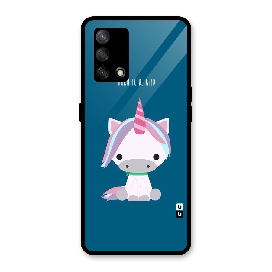 Born Wild Unicorn Glass Back Case for Oppo F19