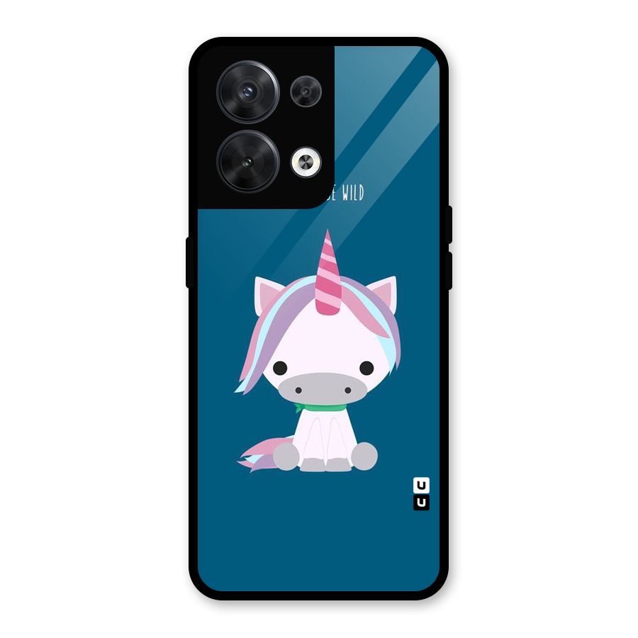 Born Wild Unicorn Glass Back Case for Oppo Reno8 5G
