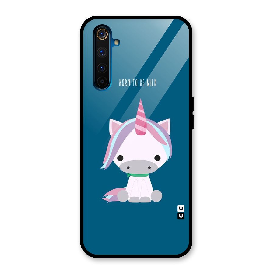 Born Wild Unicorn Glass Back Case for Realme 6 Pro