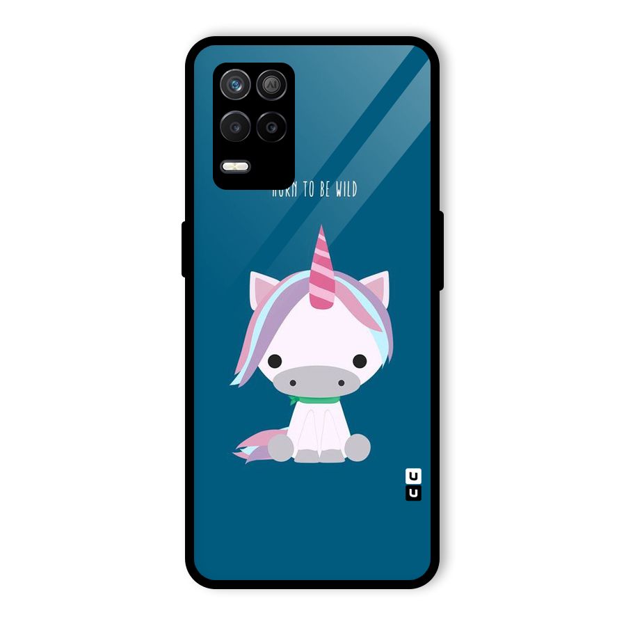 Born Wild Unicorn Glass Back Case for Realme 8 5G