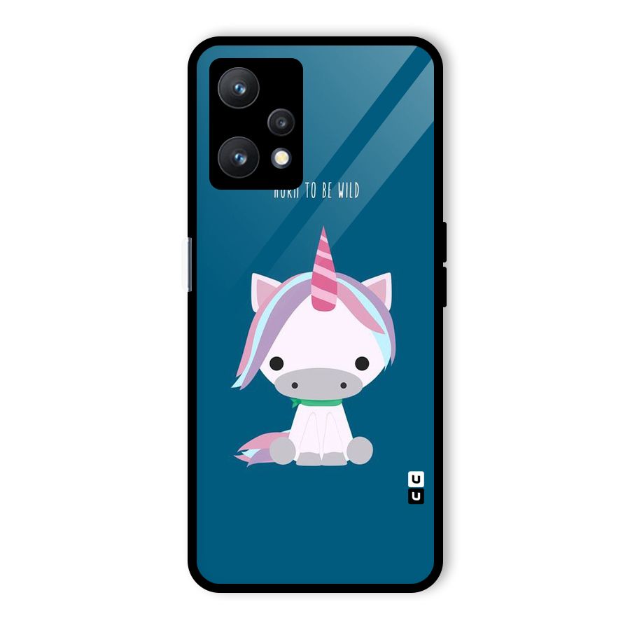 Born Wild Unicorn Glass Back Case for Realme 9 Pro 5G