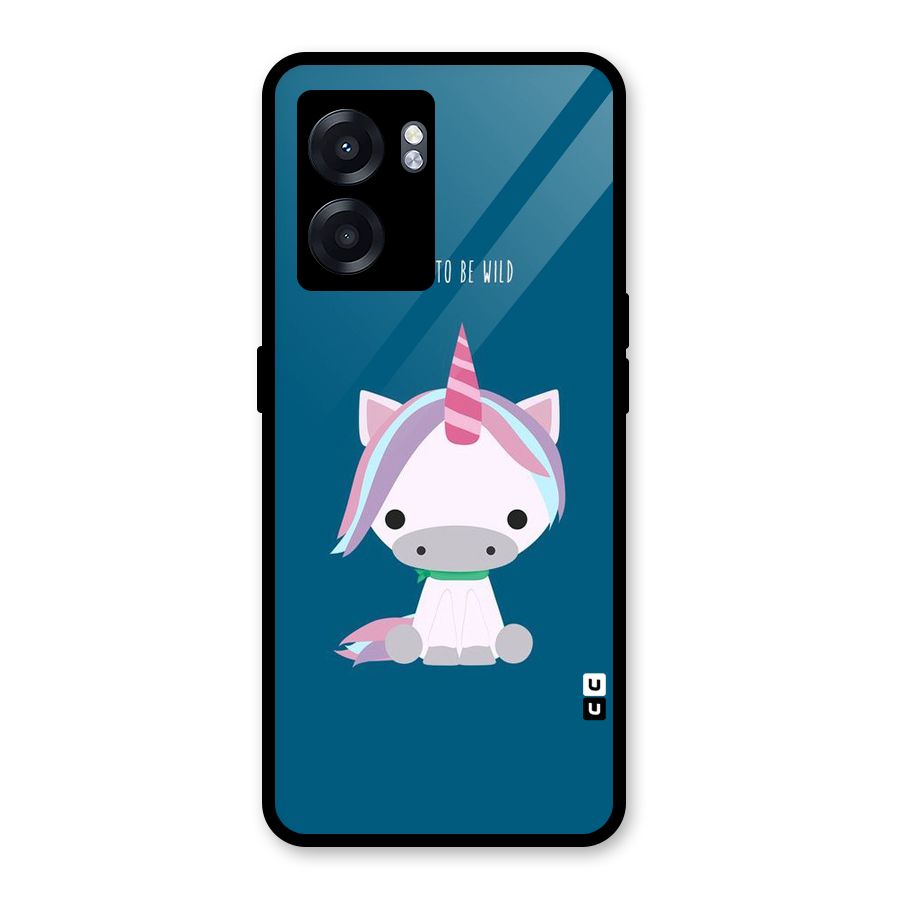 Born Wild Unicorn Glass Back Case for Realme Narzo 50 5G