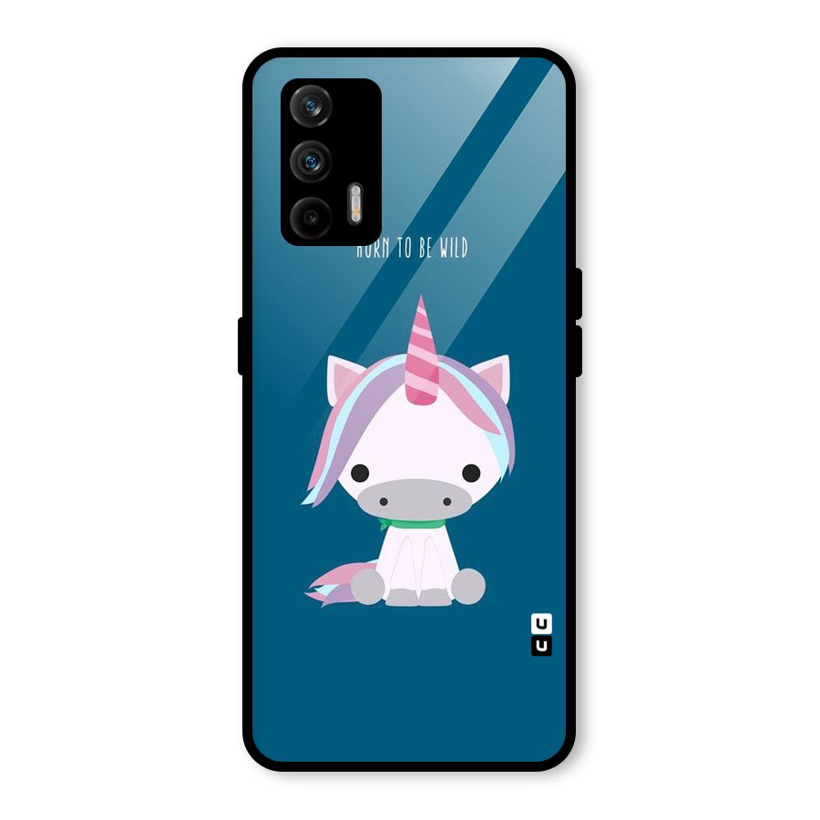 Born Wild Unicorn Glass Back Case for Realme X7 Max