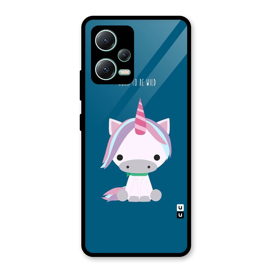 Born Wild Unicorn Glass Back Case for Redmi Note 12 5G
