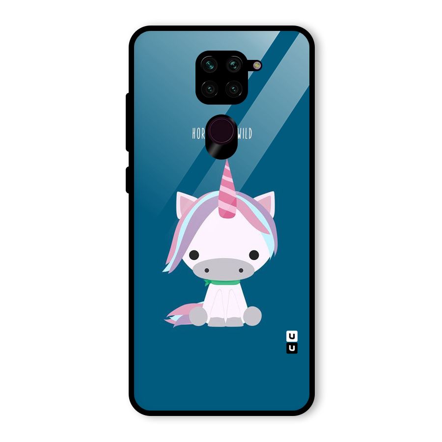 Born Wild Unicorn Glass Back Case for Redmi Note 9