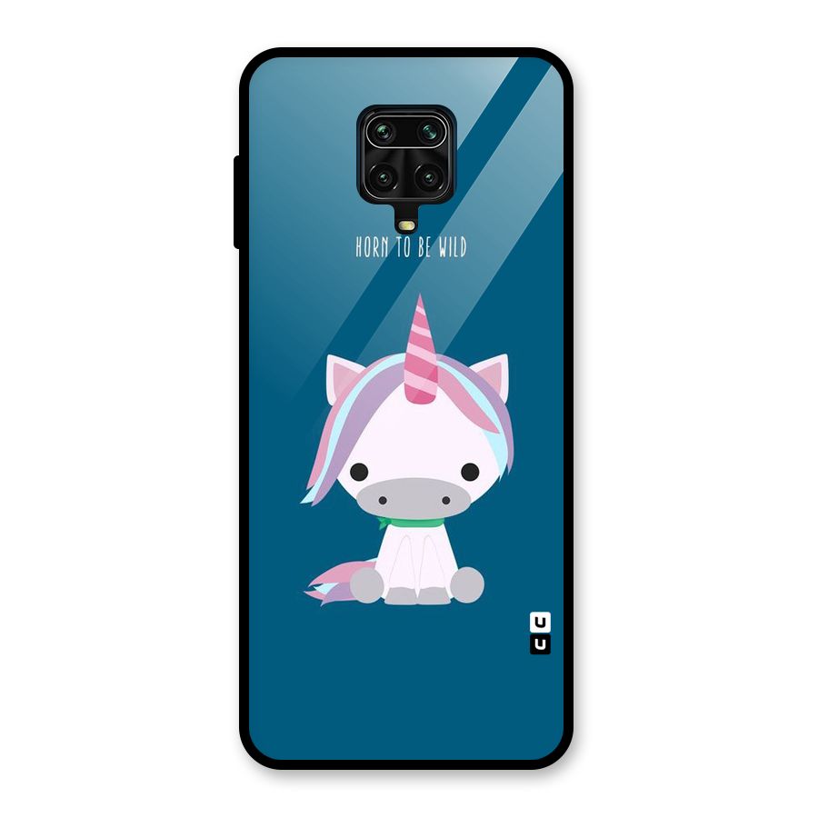 Born Wild Unicorn Glass Back Case for Redmi Note 9 Pro Max