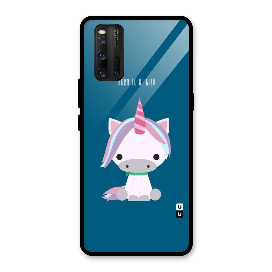 Born Wild Unicorn Glass Back Case for Vivo iQOO 3