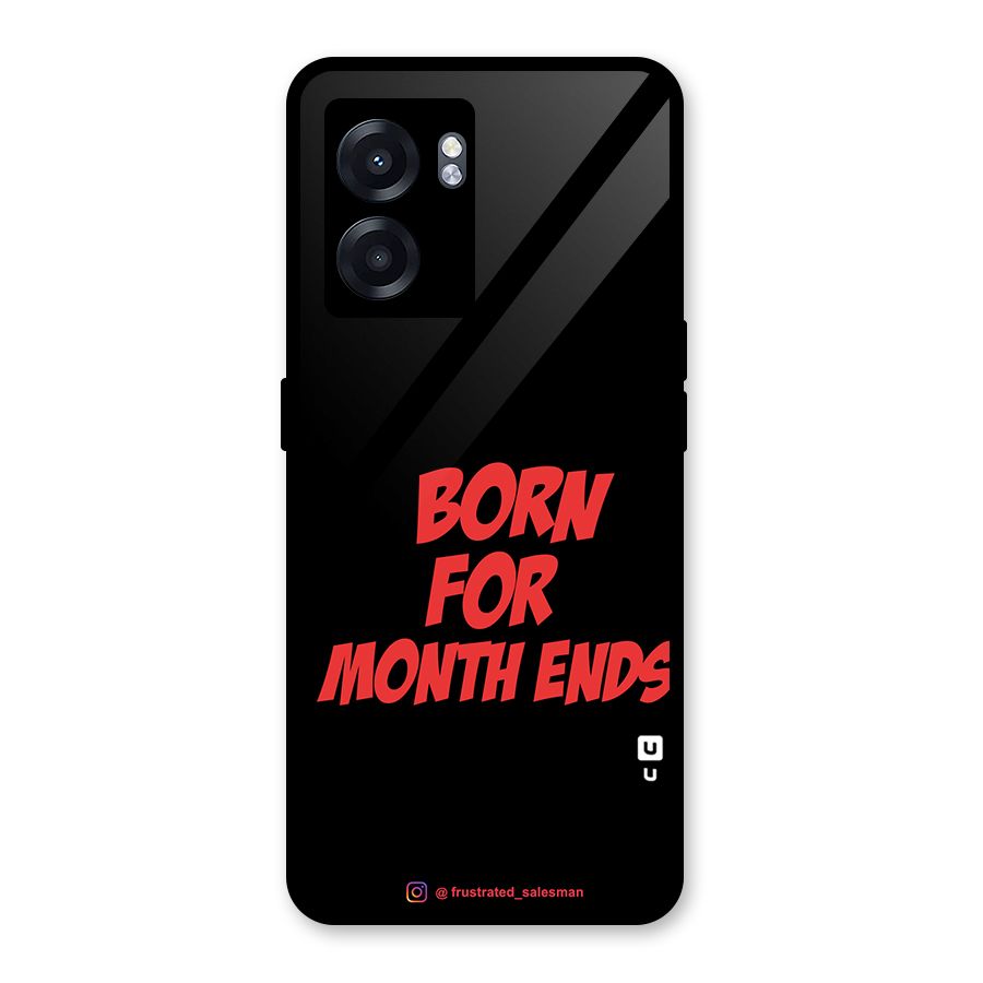 Born for Month Ends Black Glass Back Case for Realme Narzo 50 5G
