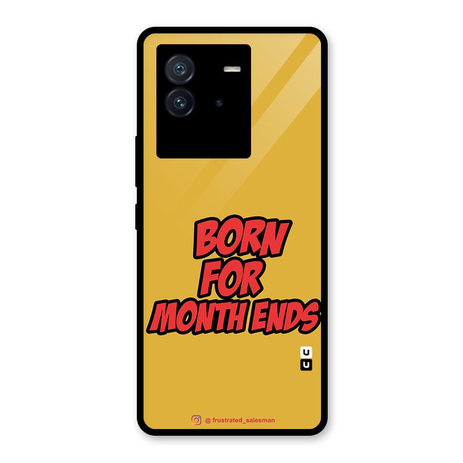 Born for Month Ends Mustard Yellow Glass Back Case for Vivo iQOO Neo 6 5G