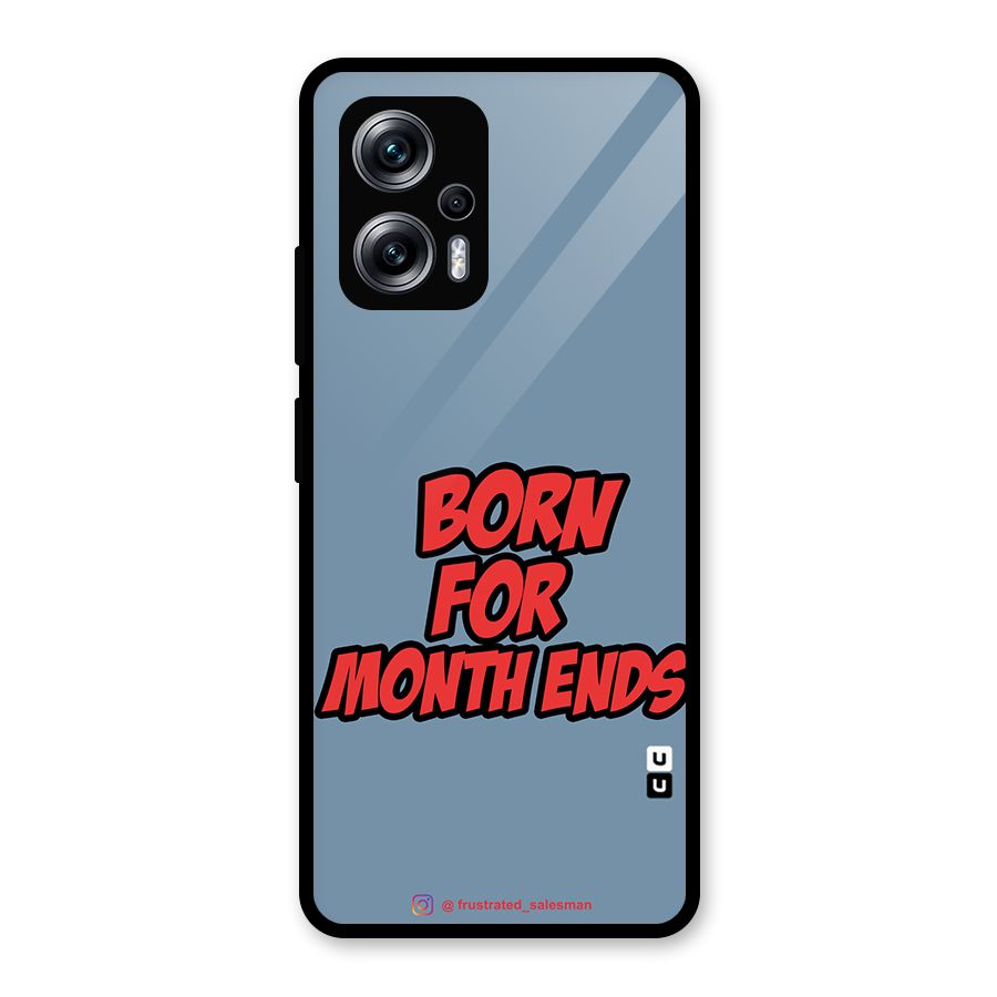 Born for Month Ends SteelBlue Glass Back Case for Redmi K50i