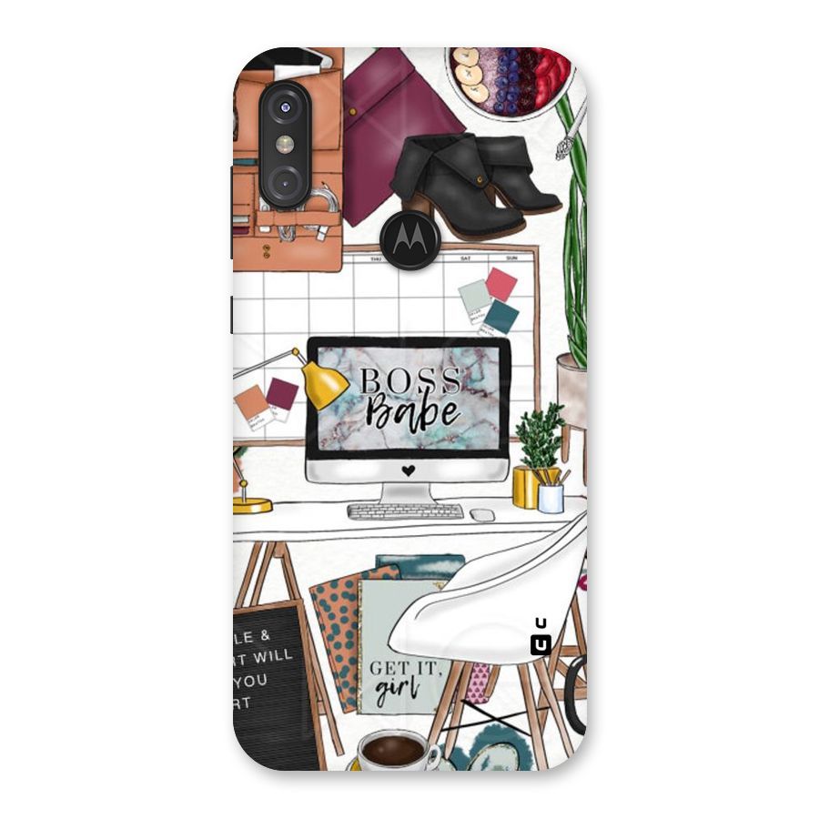 Boss Babe Back Case for Motorola One Power