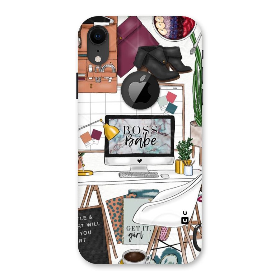 Boss Babe Back Case for iPhone XR Logo Cut