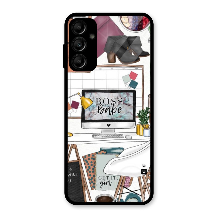 Boss Babe Glass Back Case for Galaxy A14 5G
