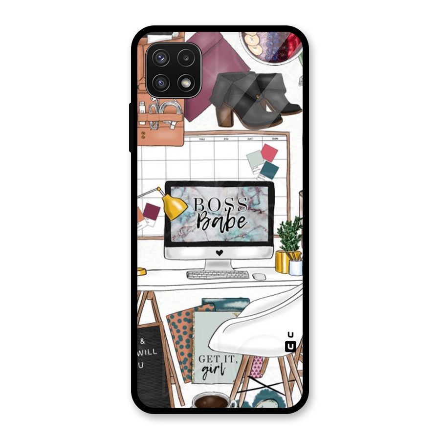 Boss Babe Glass Back Case for Galaxy A22 5G