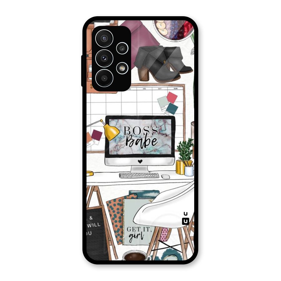Boss Babe Glass Back Case for Galaxy A23