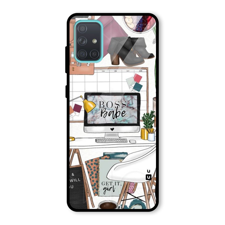 Boss Babe Glass Back Case for Galaxy A71