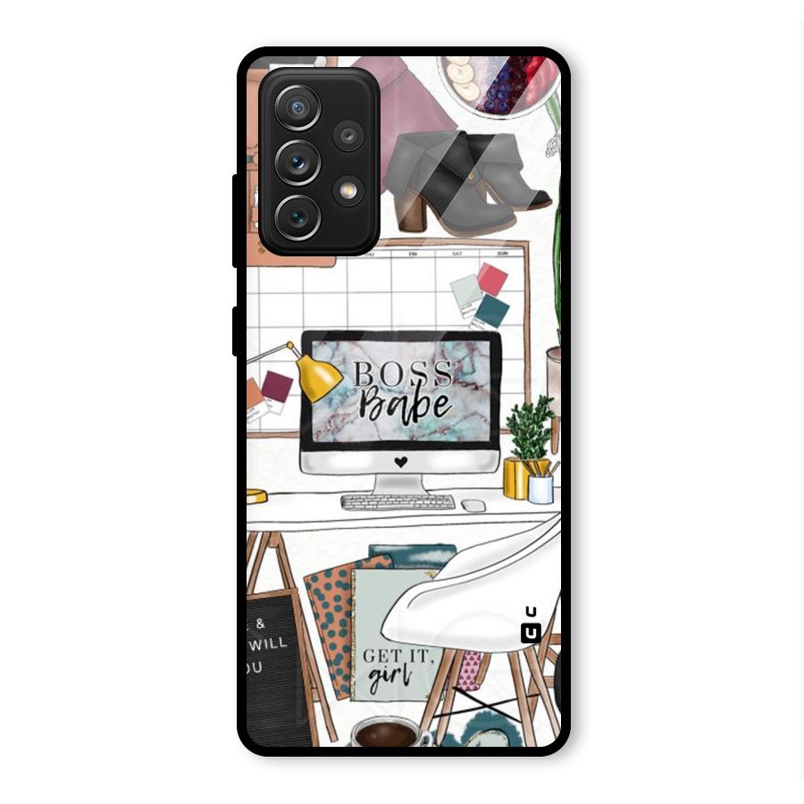 Boss Babe Glass Back Case for Galaxy A72