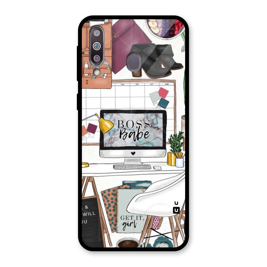 Boss Babe Glass Back Case for Galaxy M30