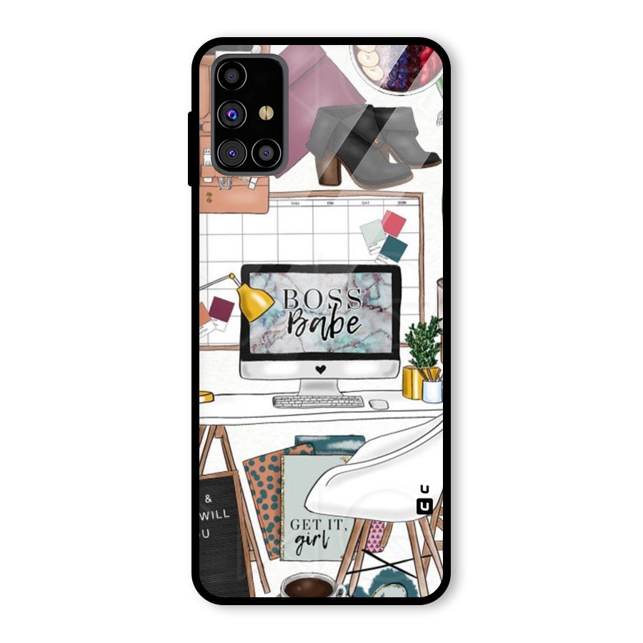 Boss Babe Glass Back Case for Galaxy M31s