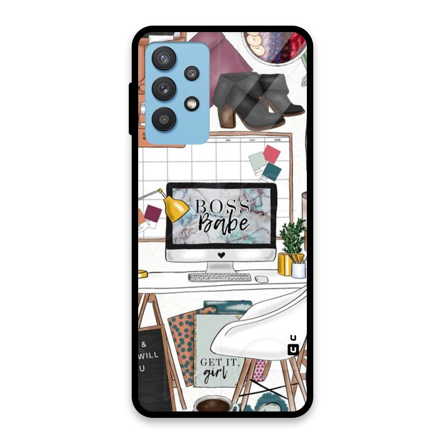 Boss Babe Glass Back Case for Galaxy M32 5G