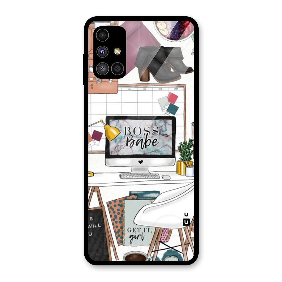 Boss Babe Glass Back Case for Galaxy M51