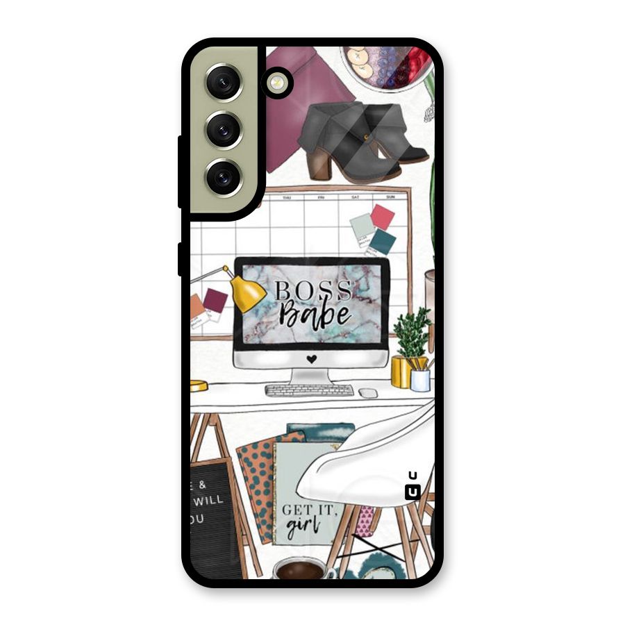 Boss Babe Glass Back Case for Galaxy S21 FE 5G