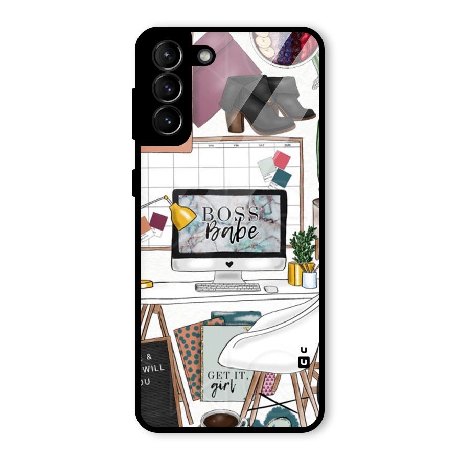 Boss Babe Glass Back Case for Galaxy S21 Plus