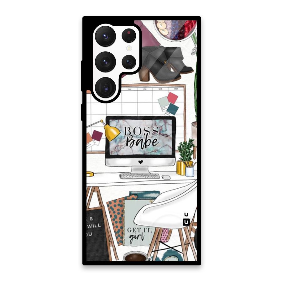 Boss Babe Glass Back Case for Galaxy S22 Ultra 5G