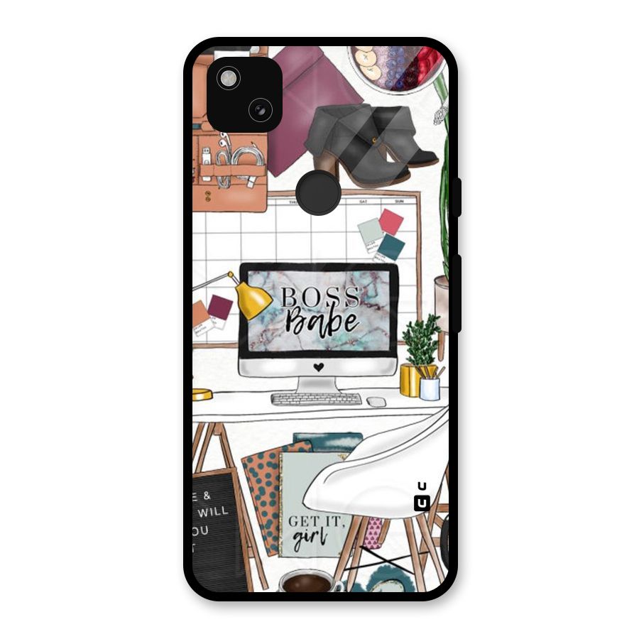 Boss Babe Glass Back Case for Google Pixel 4a