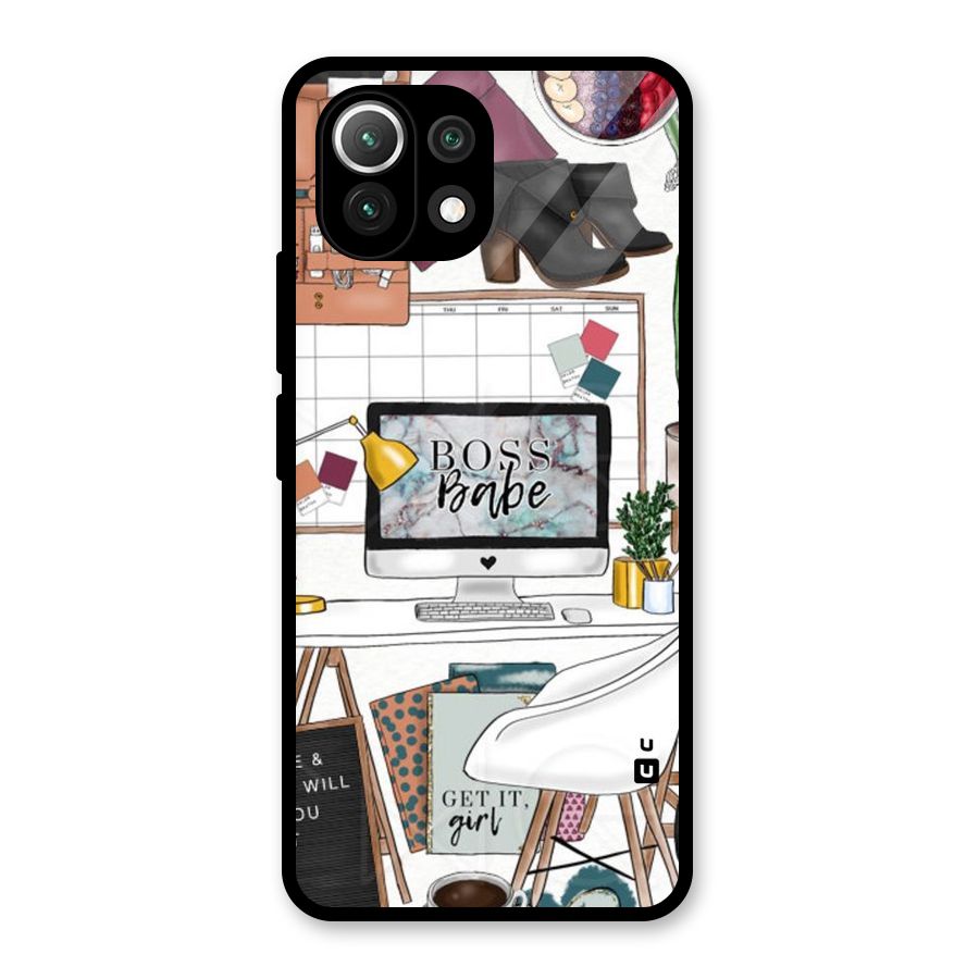 Boss Babe Glass Back Case for Mi 11 Lite NE 5G