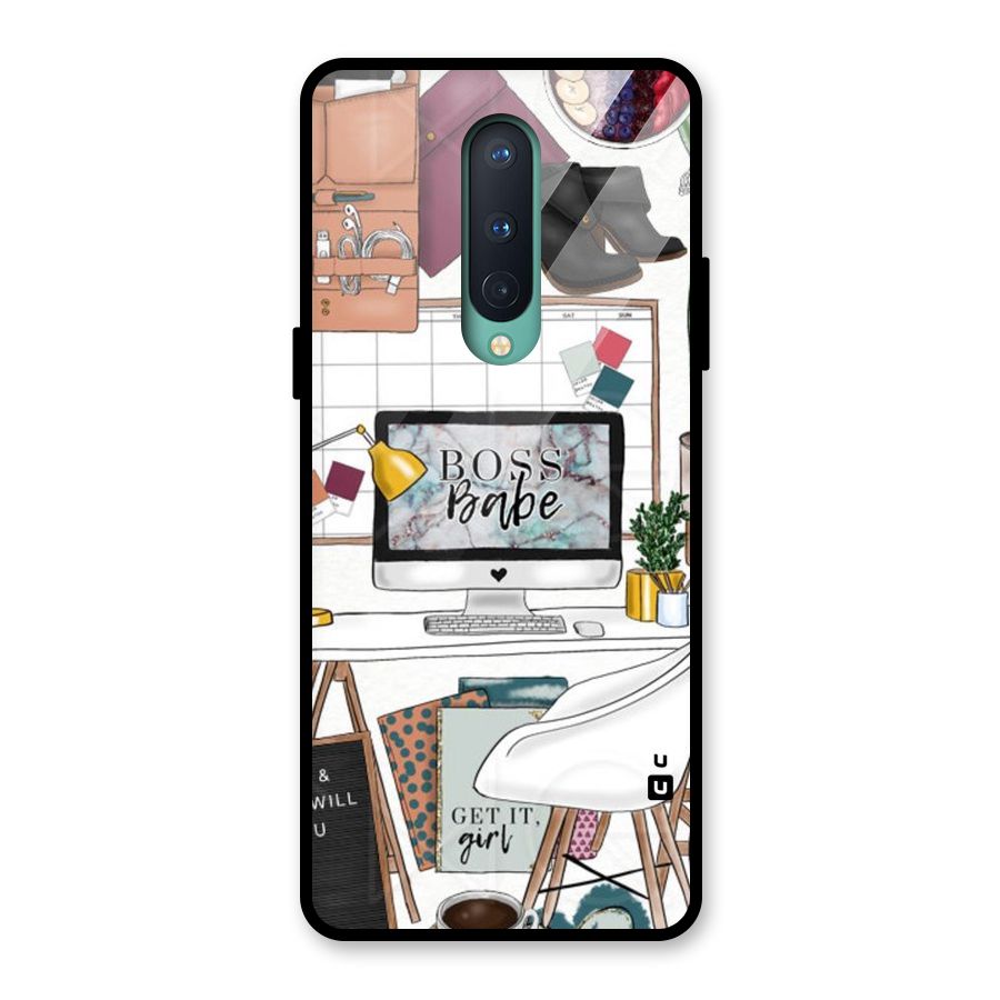 Boss Babe Glass Back Case for OnePlus 8