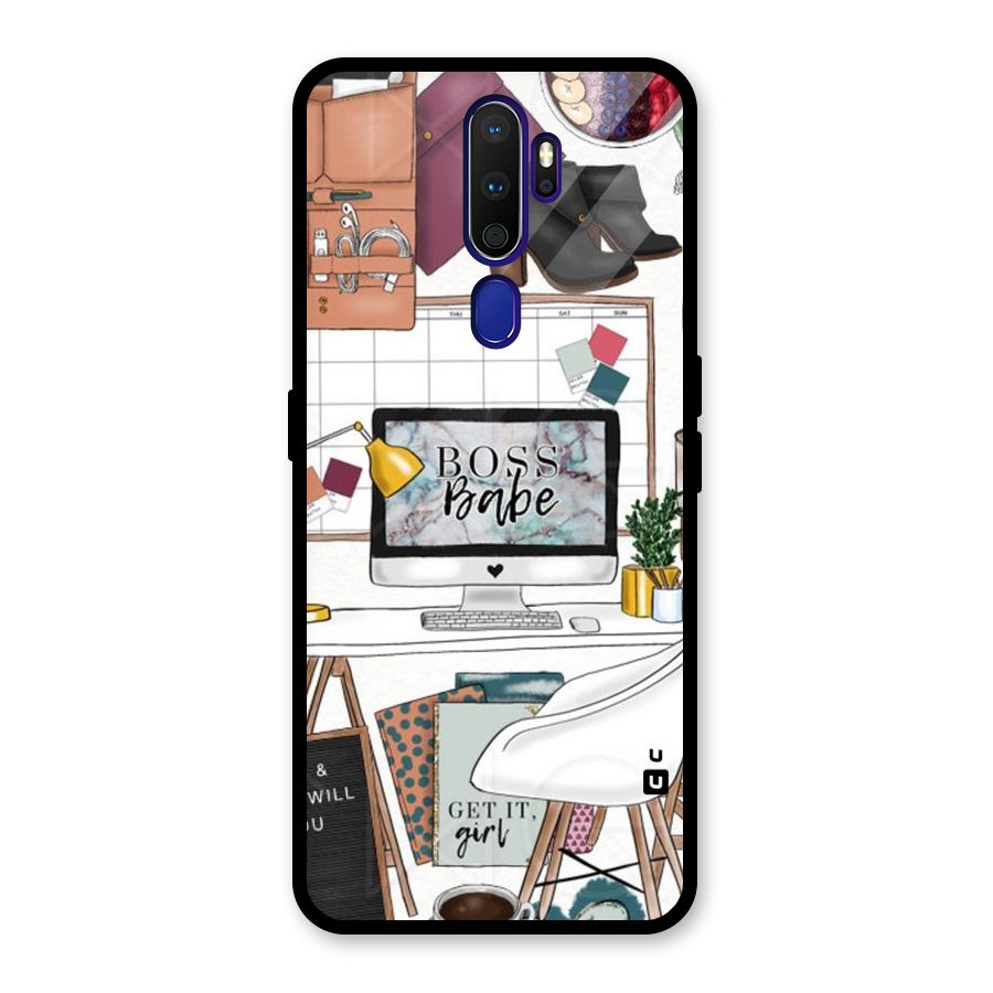 Boss Babe Glass Back Case for Oppo A9 (2020)