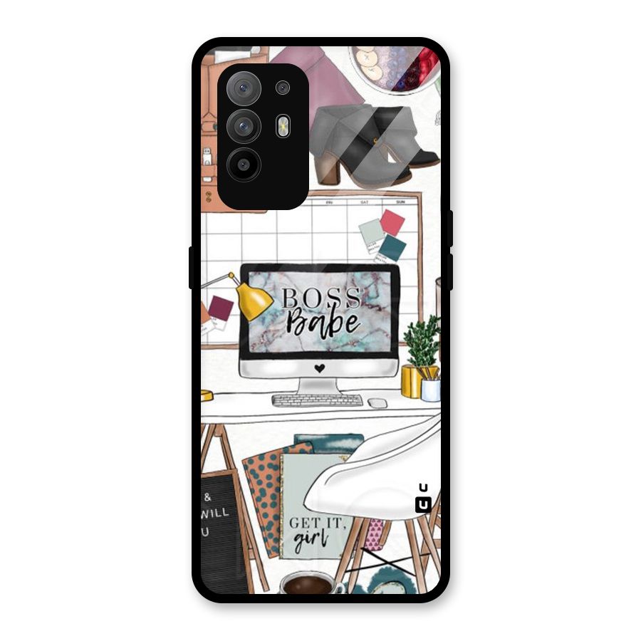 Boss Babe Glass Back Case for Oppo F19 Pro Plus 5G