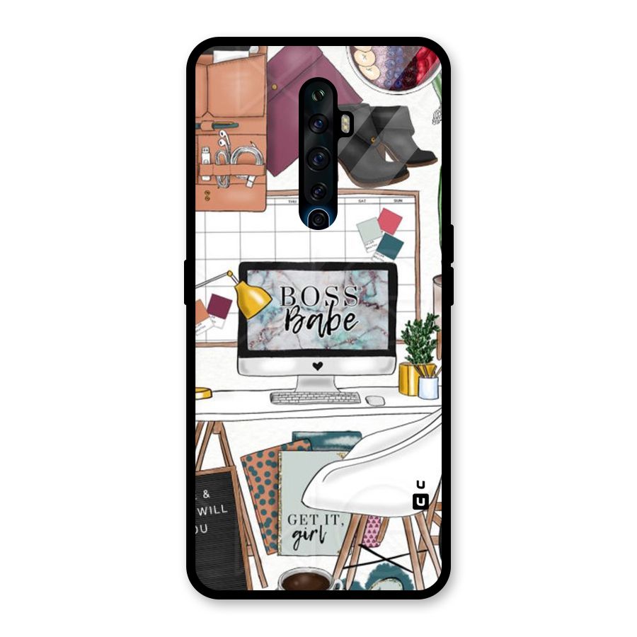 Boss Babe Glass Back Case for Oppo Reno2 F
