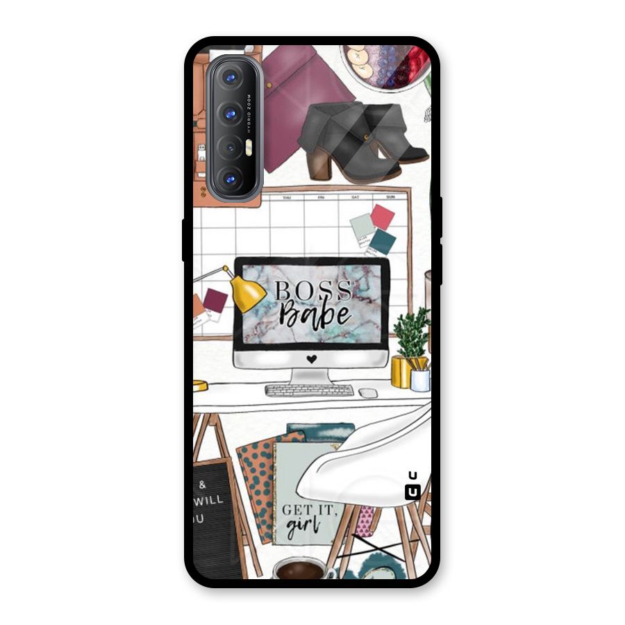 Boss Babe Glass Back Case for Oppo Reno3 Pro