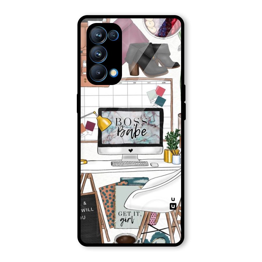 Boss Babe Glass Back Case for Oppo Reno5 Pro 5G