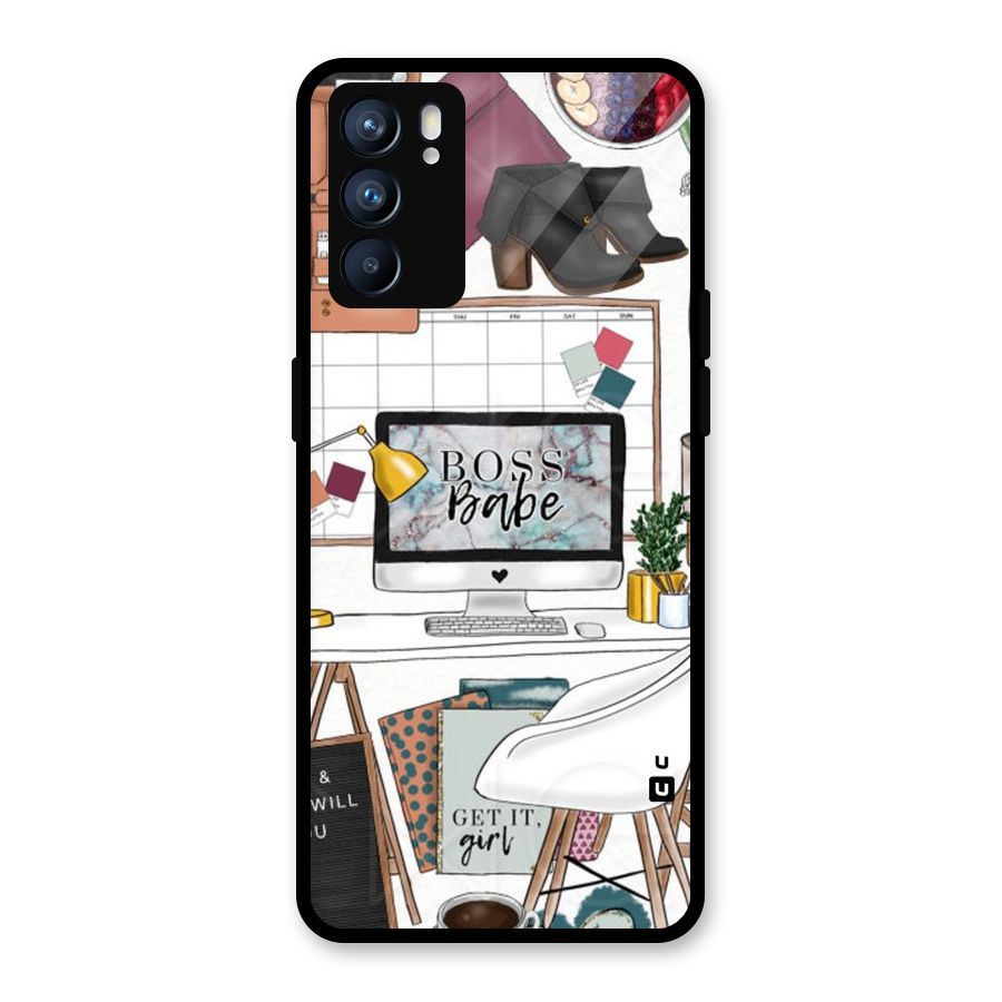 Boss Babe Glass Back Case for Oppo Reno6 5G