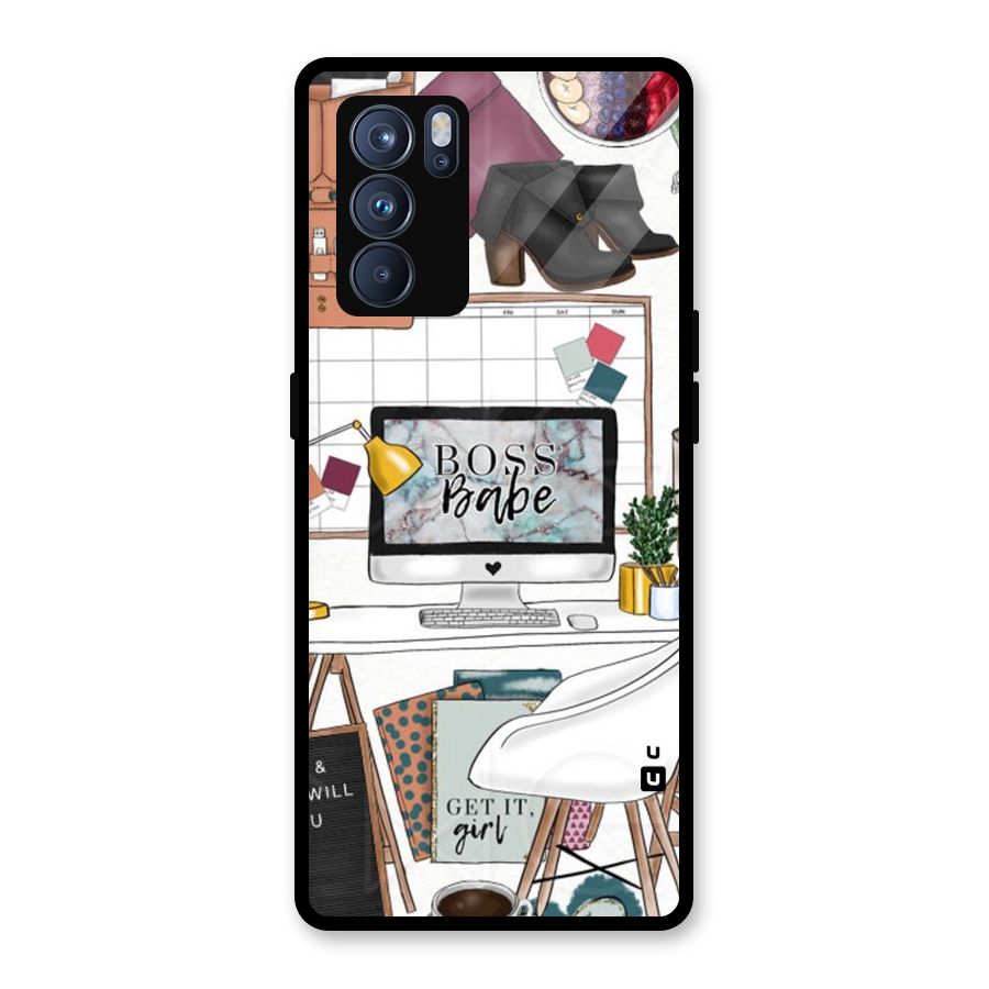 Boss Babe Glass Back Case for Oppo Reno6 Pro 5G