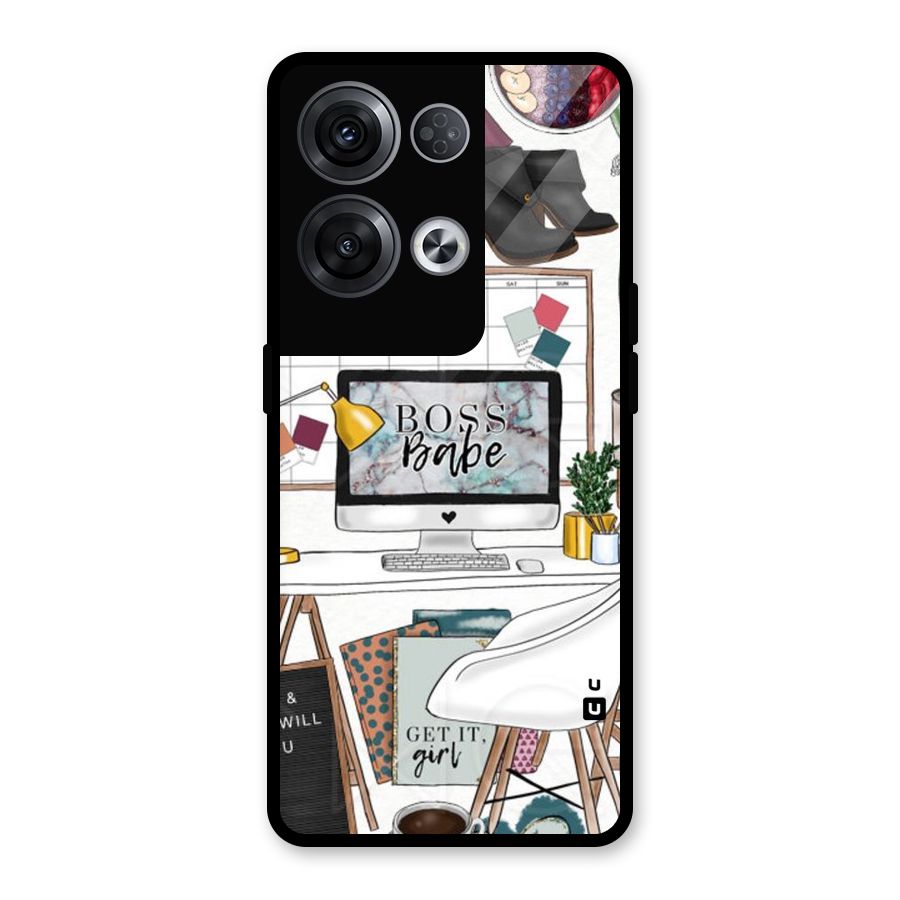 Boss Babe Glass Back Case for Oppo Reno8 Pro 5G