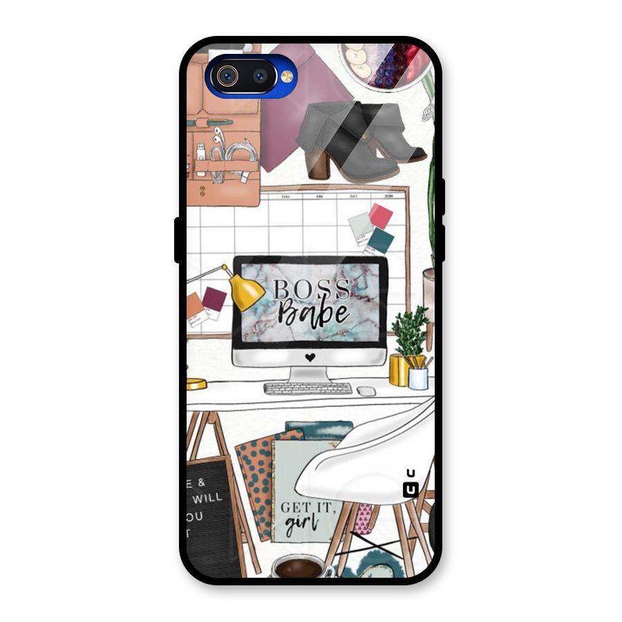 Boss Babe Glass Back Case for Realme C2