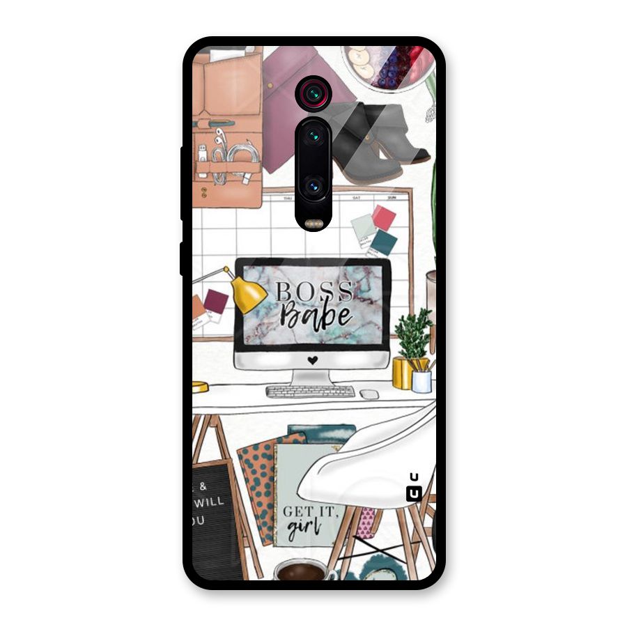 Boss Babe Glass Back Case for Redmi K20