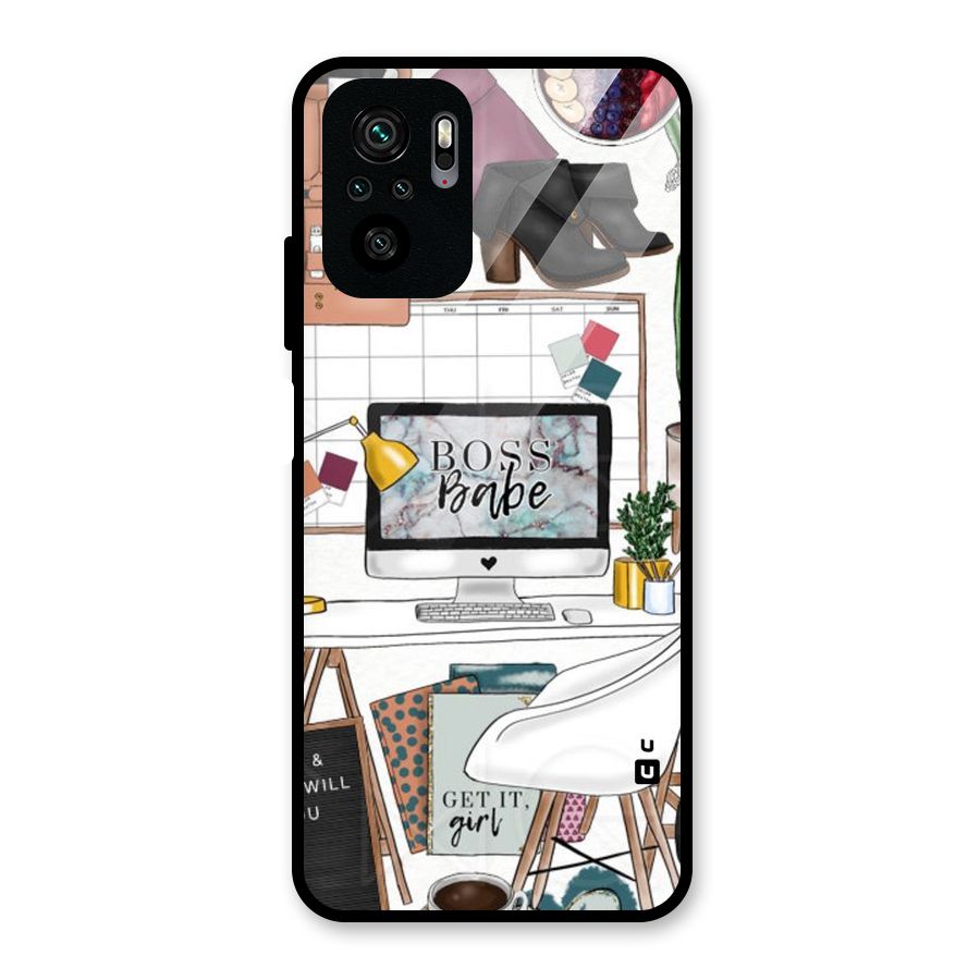 Boss Babe Glass Back Case for Redmi Note 10S