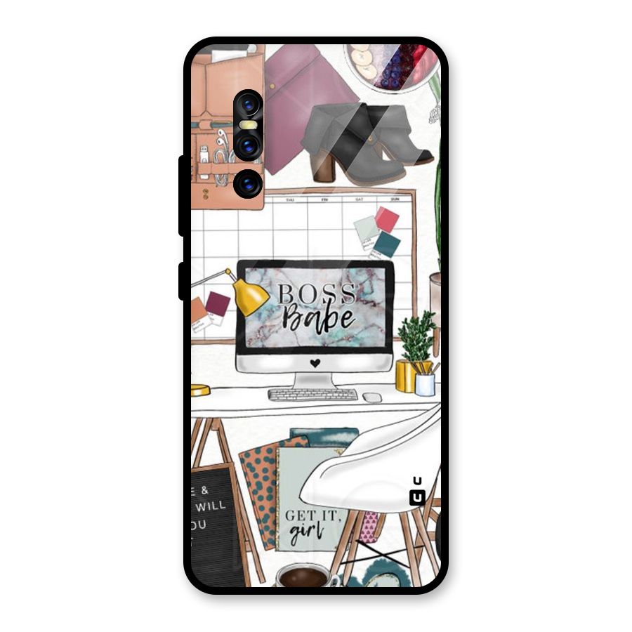 Boss Babe Glass Back Case for Vivo V15 Pro
