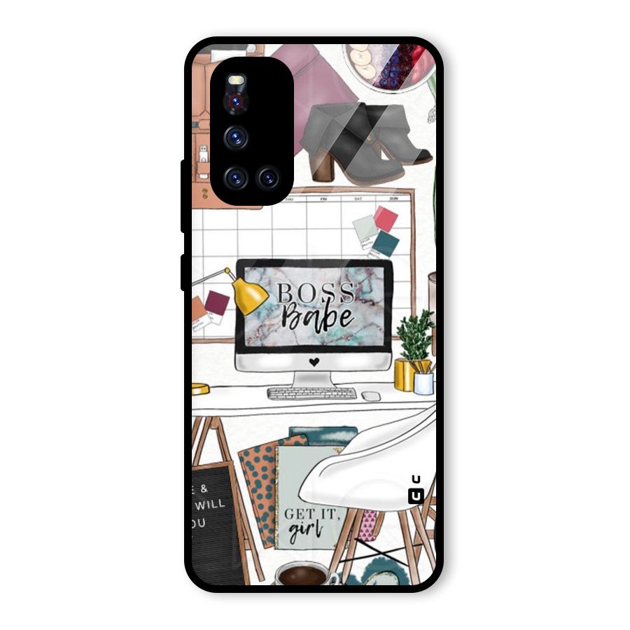 Boss Babe Glass Back Case for Vivo V19