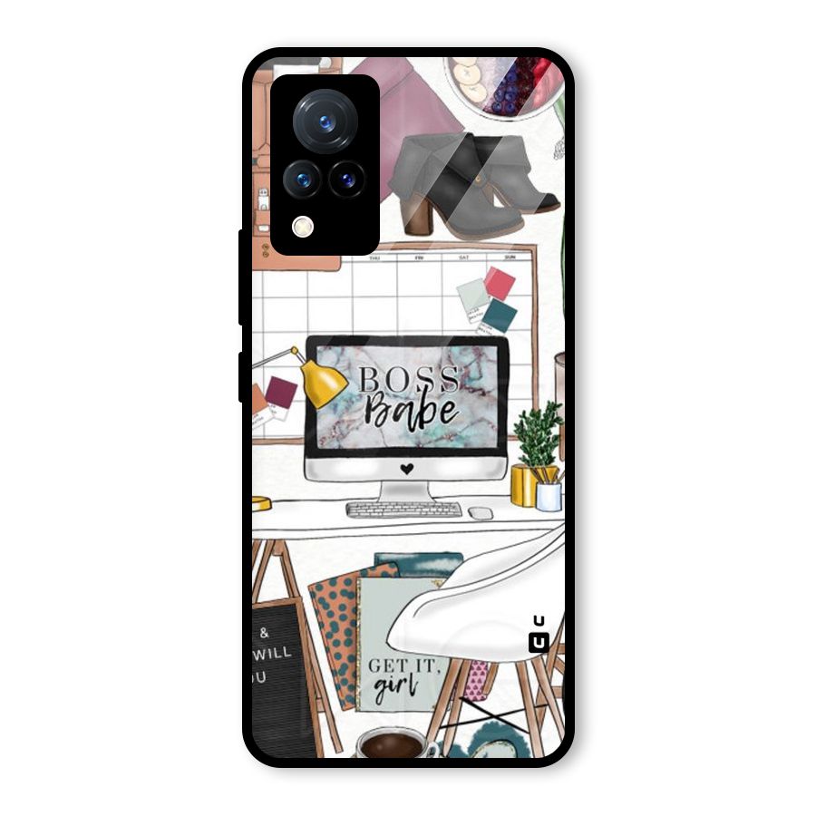 Boss Babe Glass Back Case for Vivo V21 5G
