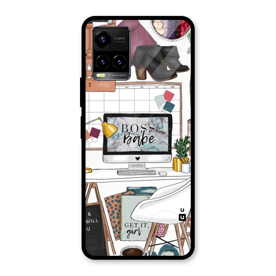 Boss Babe Glass Back Case for Vivo Y21T