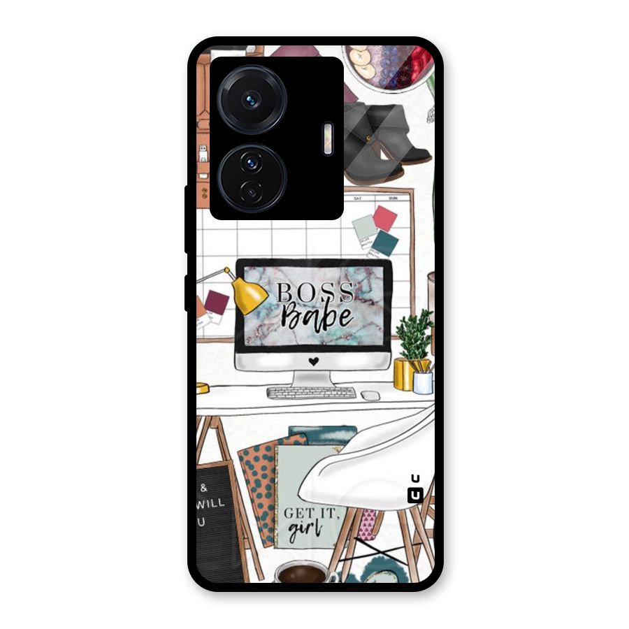 Boss Babe Glass Back Case for Vivo iQOO Z6 Pro
